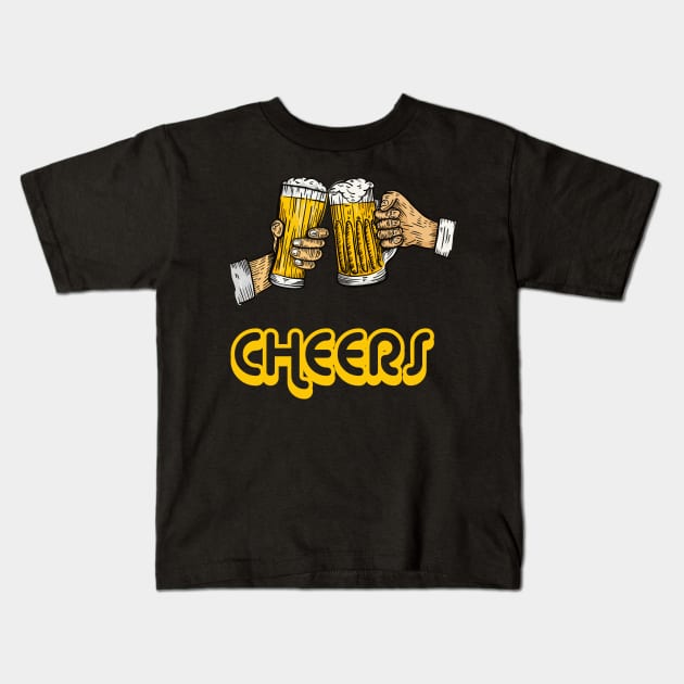 Cheers beer Kids T-Shirt by Imutobi